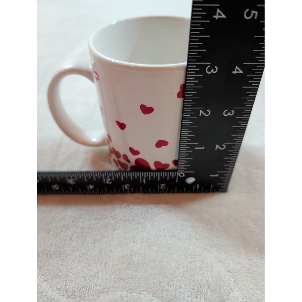 Vintage Artmark Chicago 1998 Red Hearts White Ceramic Coffee Mug Valentines Day - Picture 7 of 7